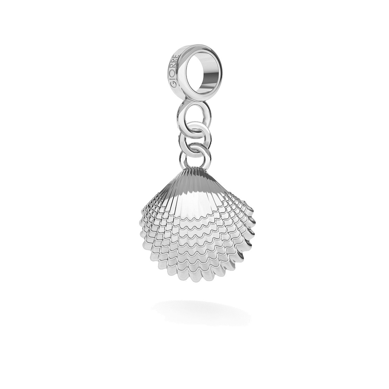 CHARM 88, SMALL SEA SHELL, SILVER 925, RHODIUM OR GOLD PLATED