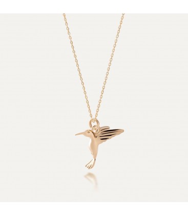 Hummingbird necklace, sterling silver 925