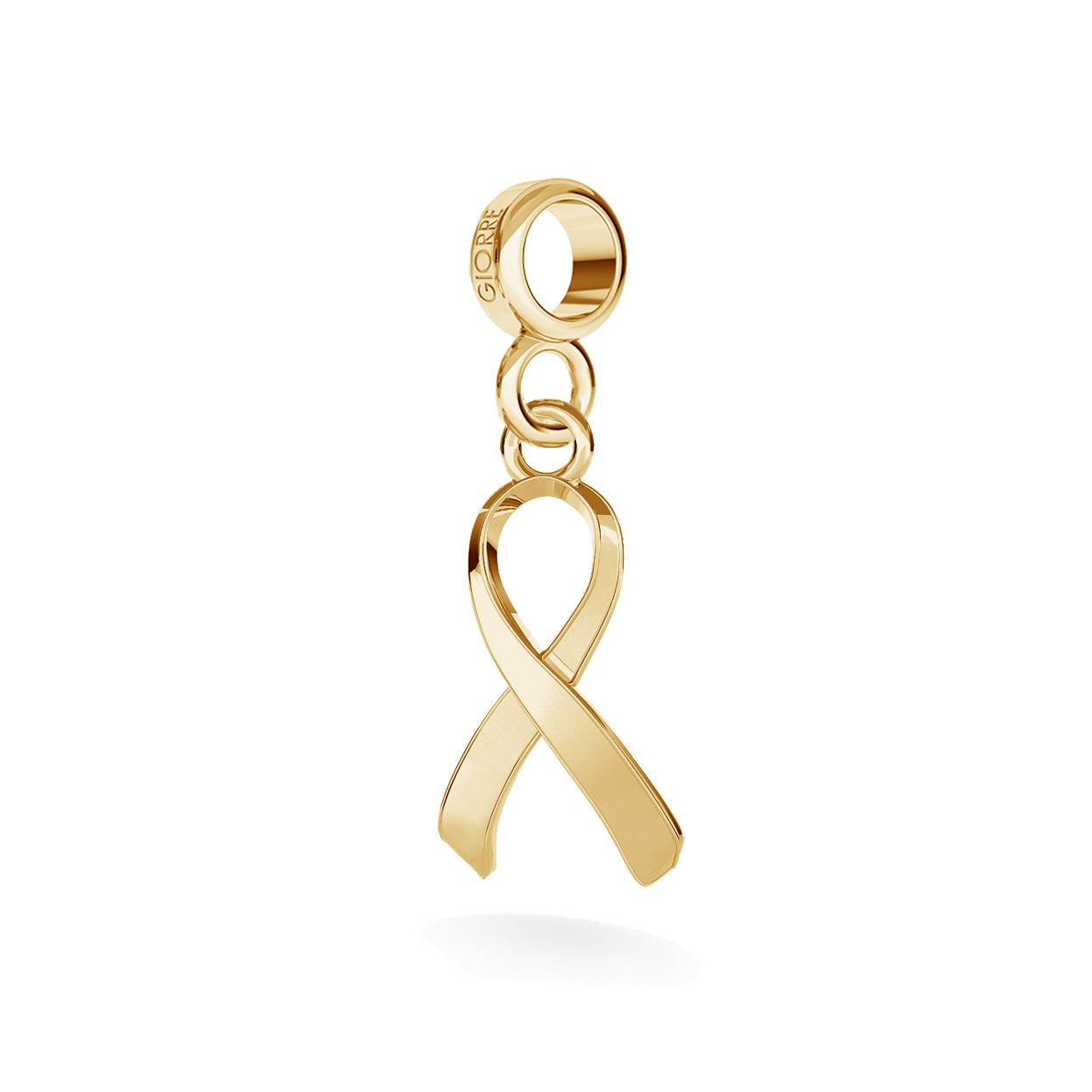 CHARM 17, RIBBON, SILVER 925, RHODIUM OR GOLD PLATED