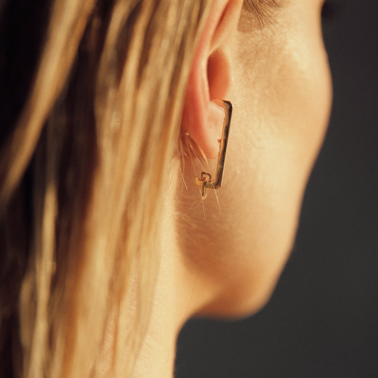 Ohrringe mit geometrischen Rechtecken, silber 925, XENIA x GIORRE