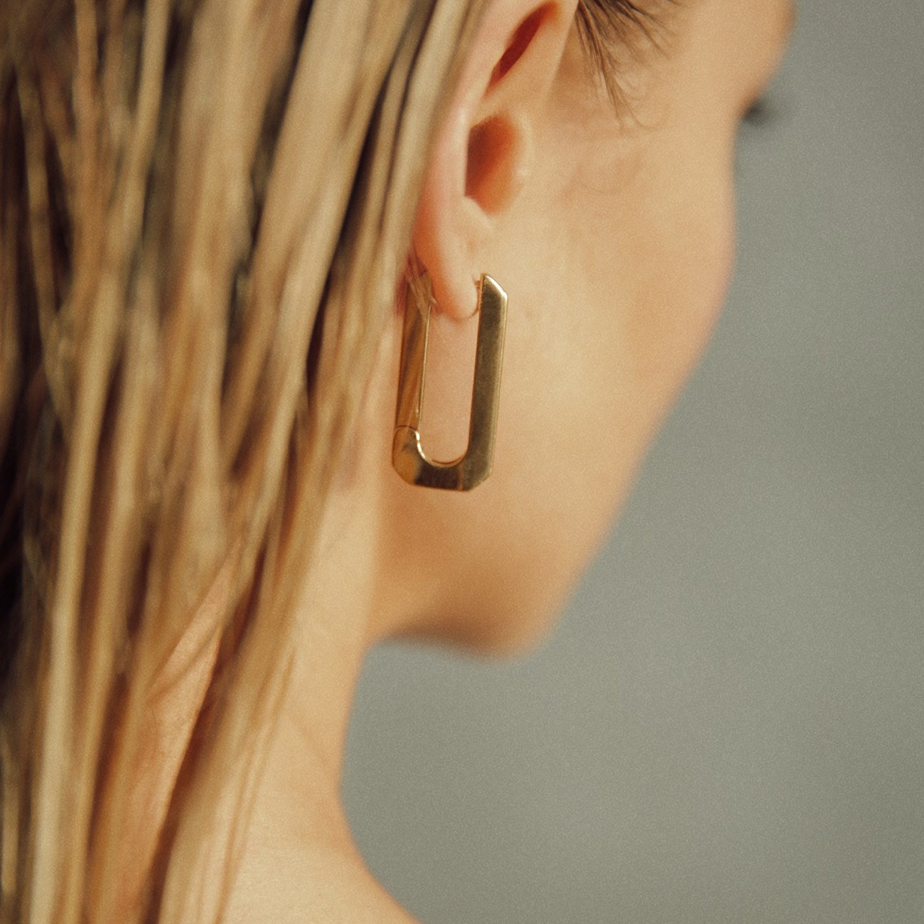 Ohrringe mit geometrischen Rechtecken - groß , silber 925