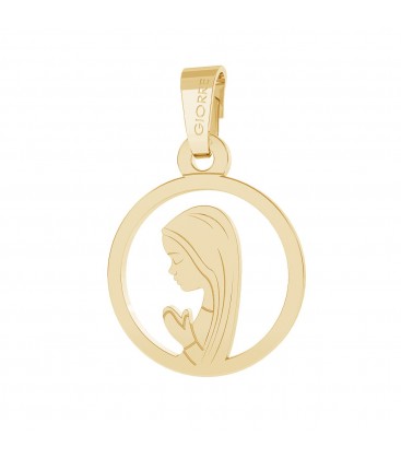 Our lady golden pendant 14k, giorre