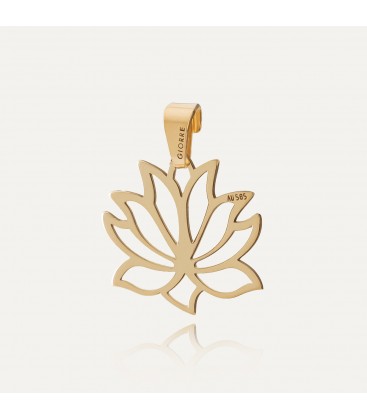 Lotus flower gold pendant 585