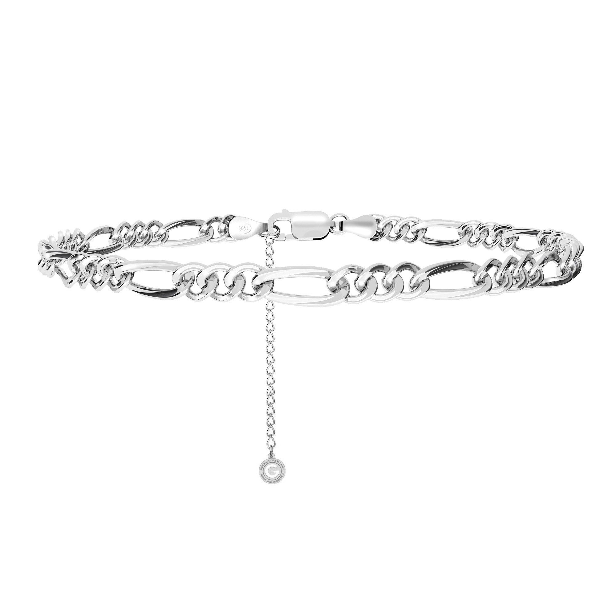 Figaro chain bracelet T°ra'vel'' , Silver 925