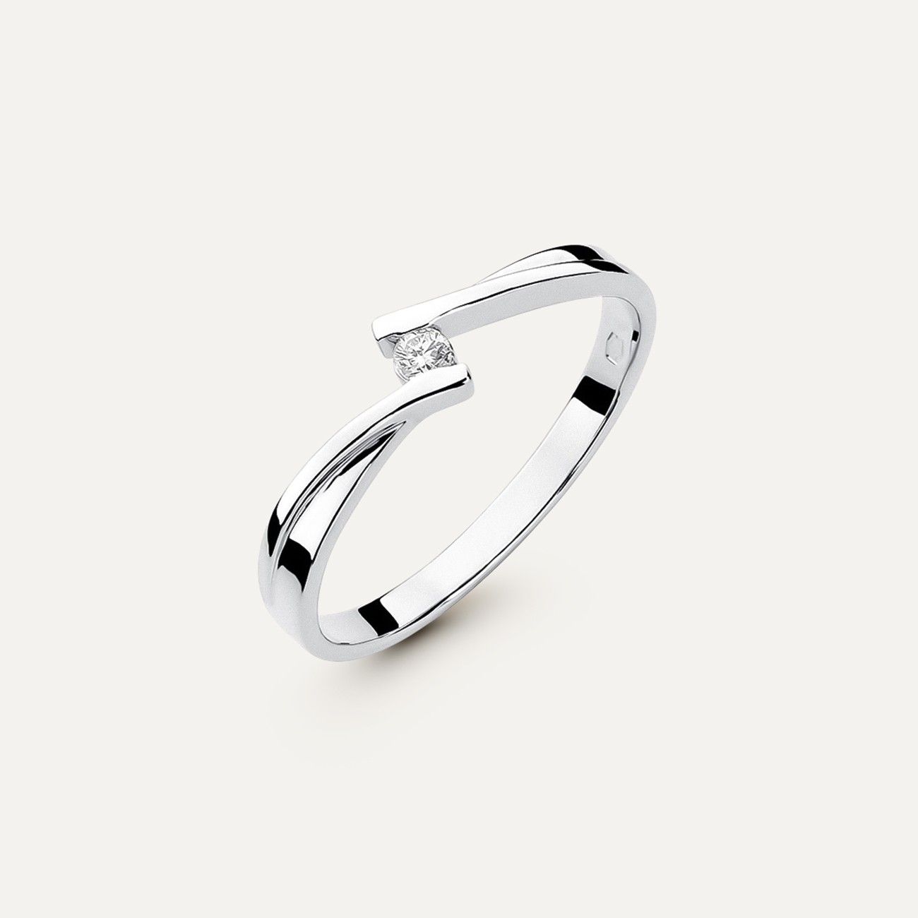 Ring waves drops, sterling silver 925
