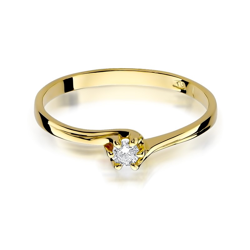 Goldener diamant ring