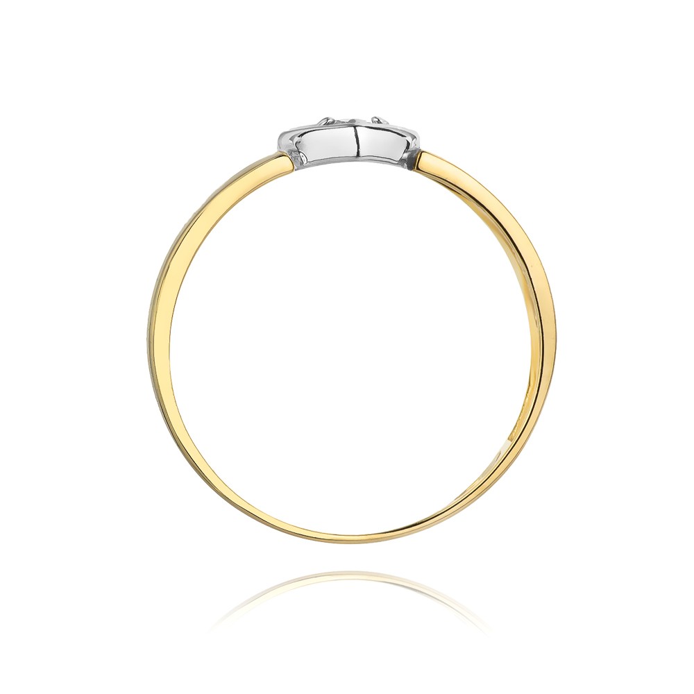 Gold heart ring with diamond