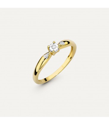 Goldener verlobungs ring
