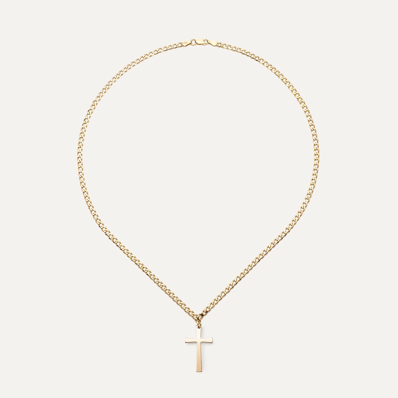 Crucifix curb chain 925