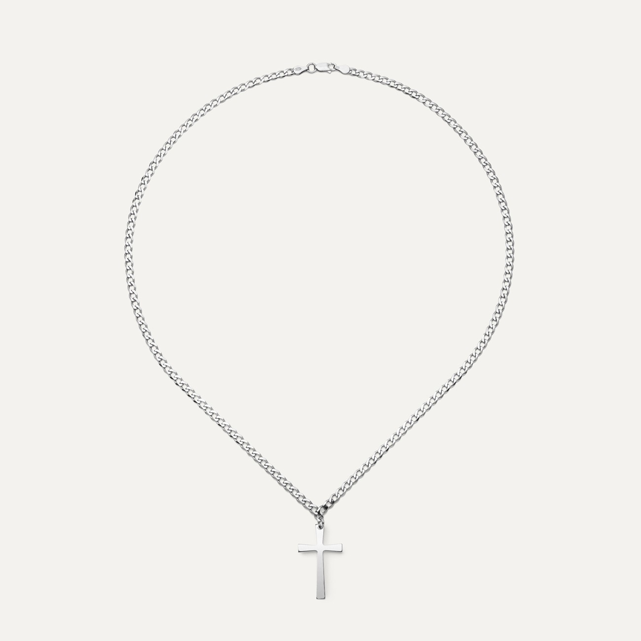 Crucifix curb chain 925