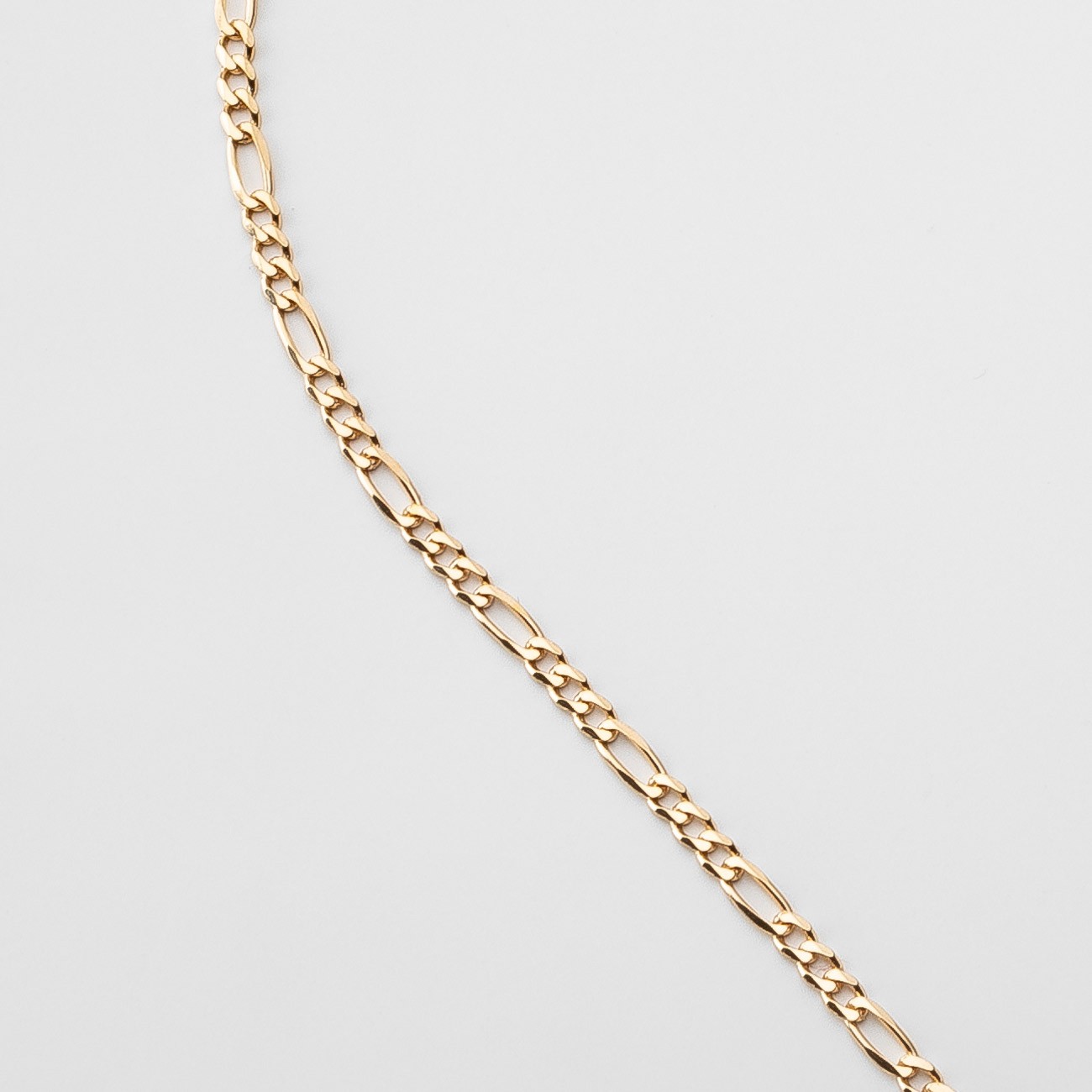 Rectangle pendant necklace figaro chain 925