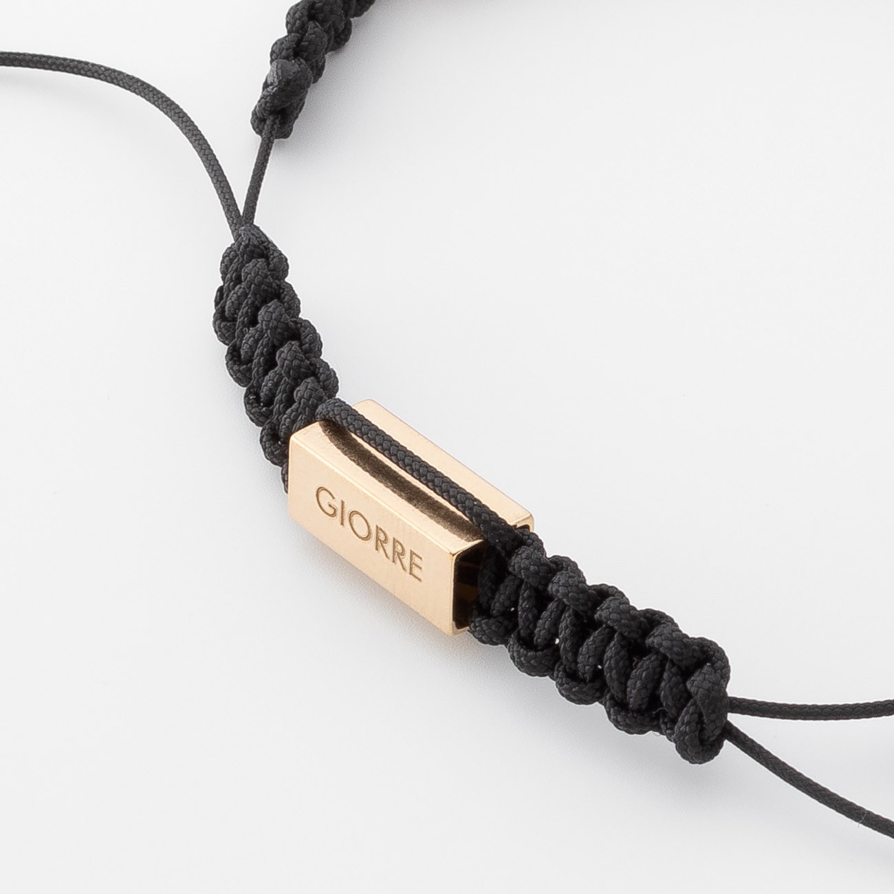 Cord bracelet square tag