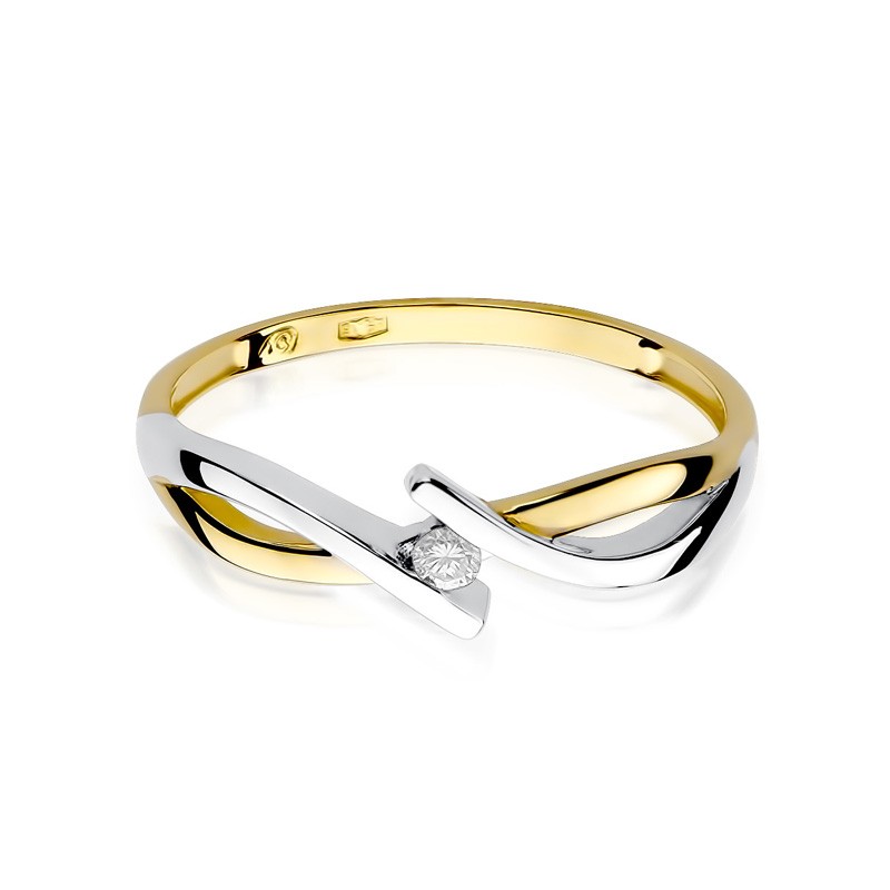Goldener diamant ring