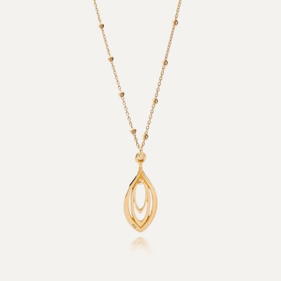 Necklace with a teardrop pendant - water drop, sterling silver 925