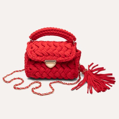 Rectangular red women bag