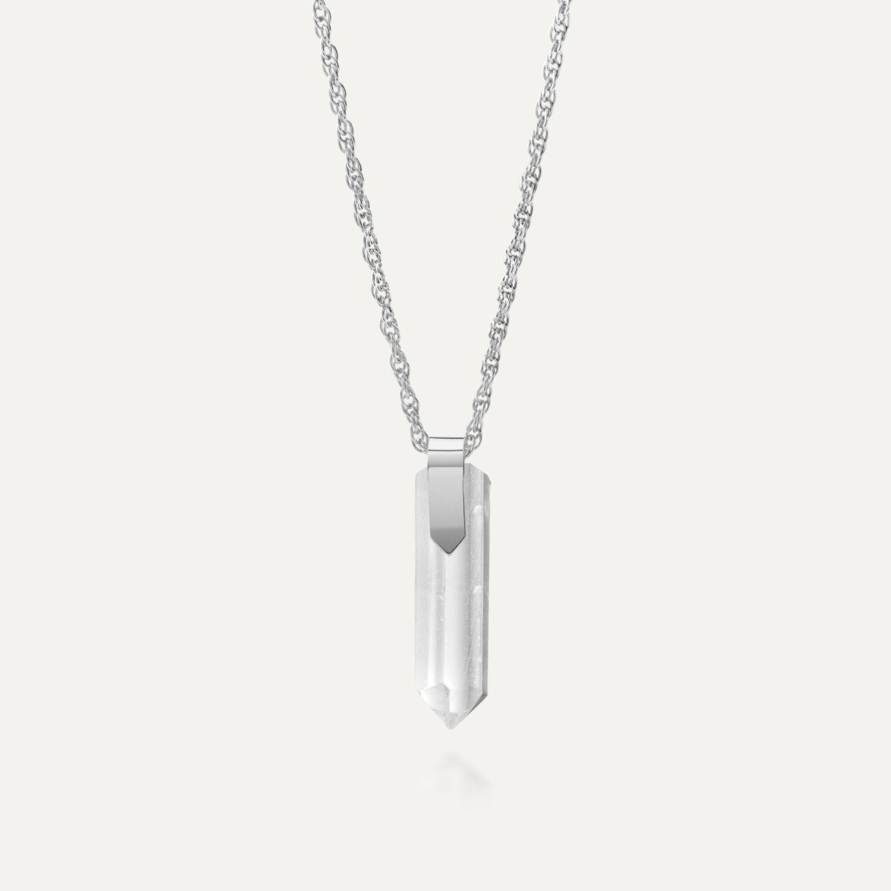 Silver necklace, GAVBARI icicle pendant, 925 silver