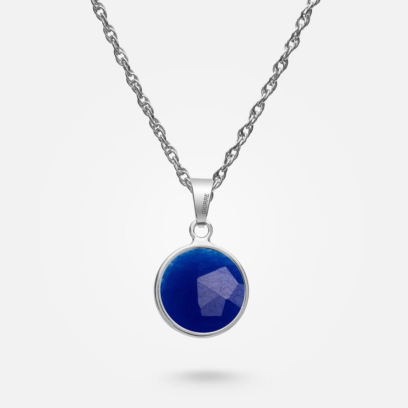Necklace with natural stone Gavbari - Rose Cut, sterling silver 925