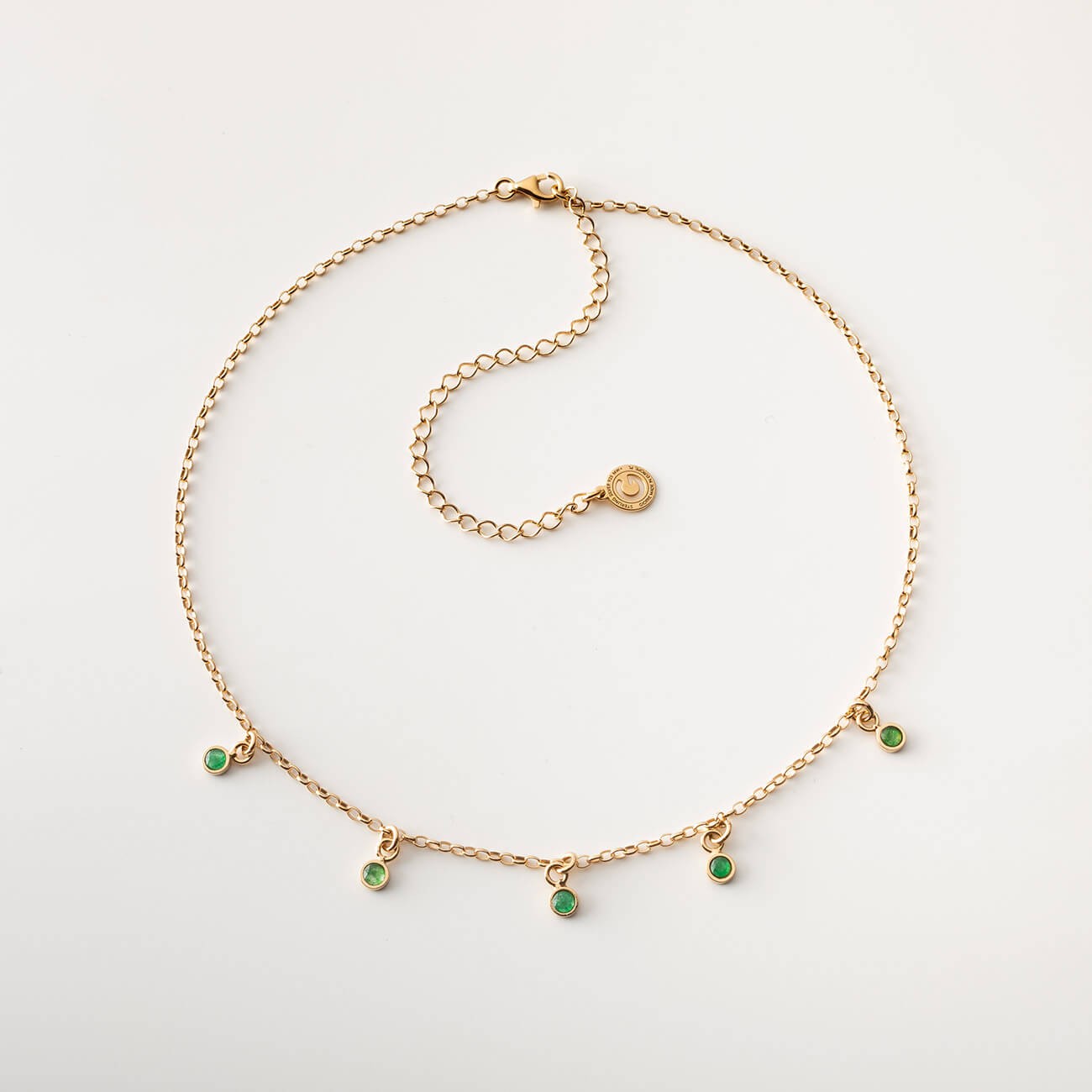 Necklace with colored stones