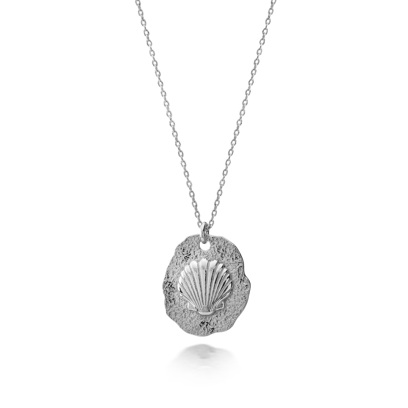 Silver shell necklace, AUGUSTYNKA x GIORRE