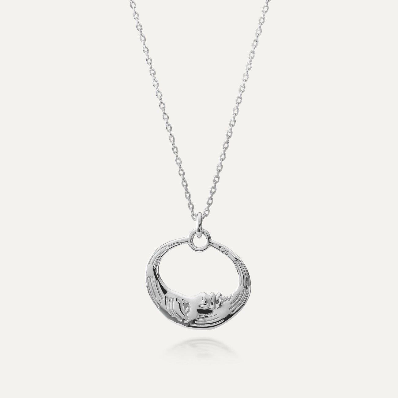 Silver moon necklace, AUGUSTYNKA x GIORRE