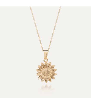 Sunflower necklace, sterling silver 925
