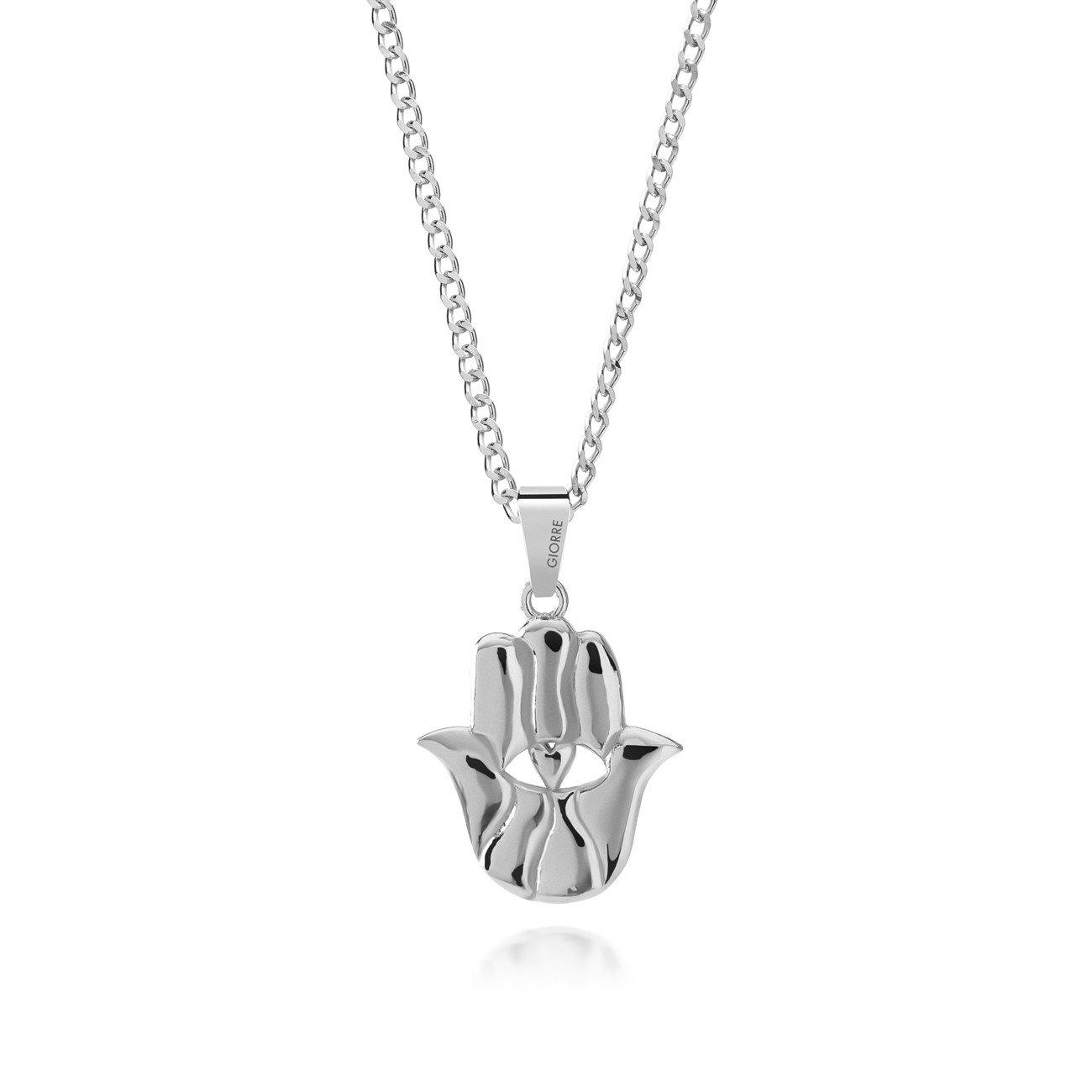 Hamsa silver necklace
