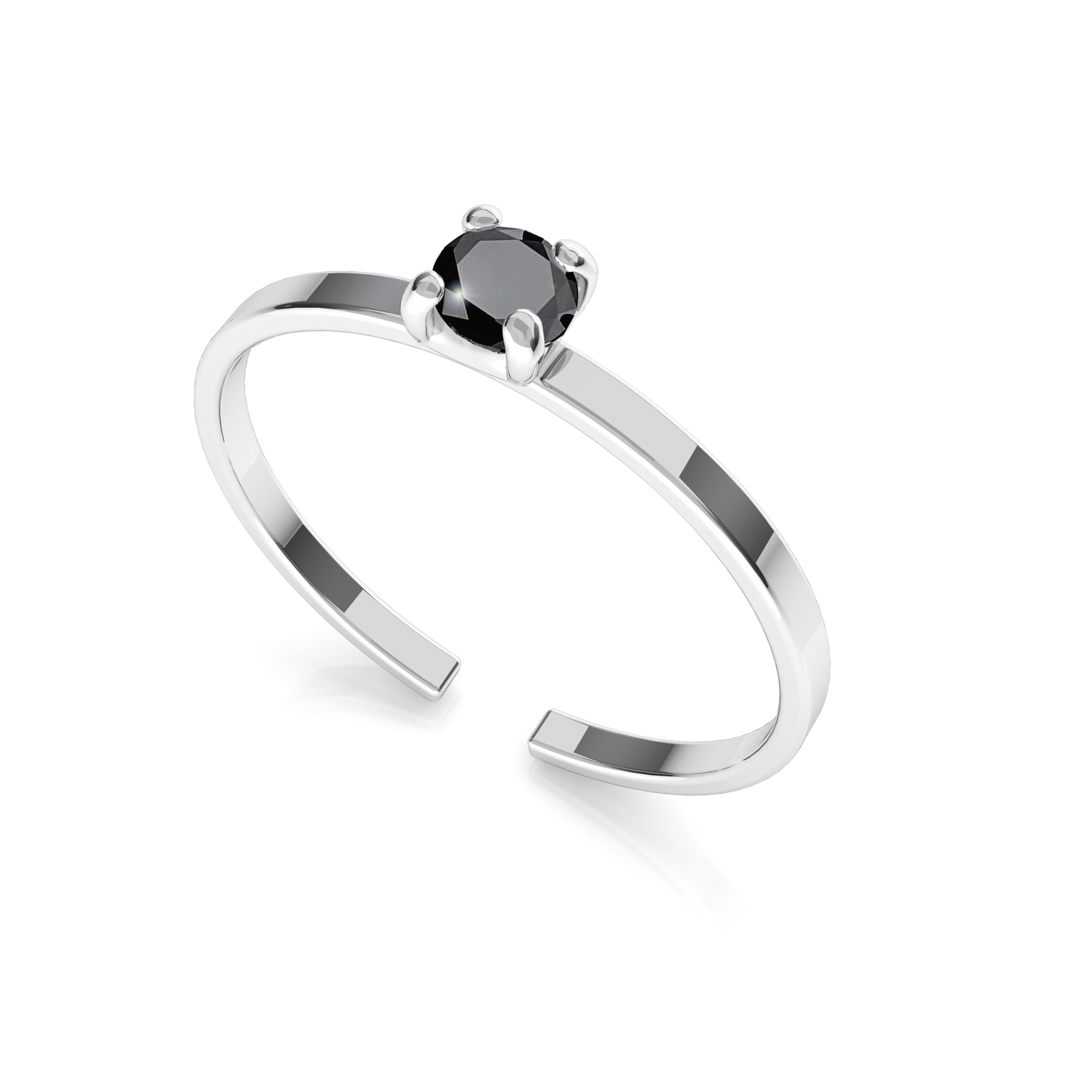 Srebrny pierścionek czarny spinel 3mm My RING™ 925