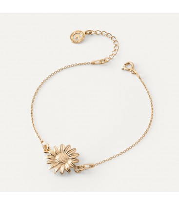 Sunflower bracelet, sterling silver 925
