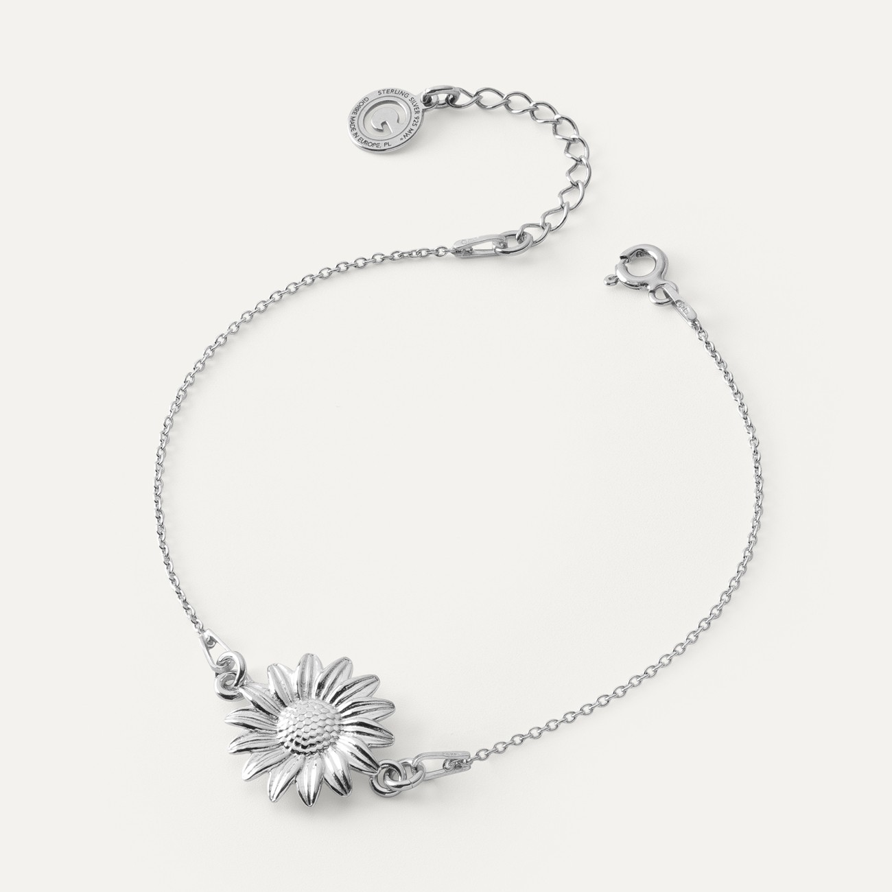 Silver sunflower bracelet, AUGUSTYNKA x GIORRE