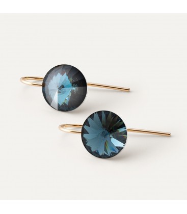 Montana crystal earrings, sterling silver 925