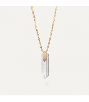Silver icicle necklace - mountain crystal