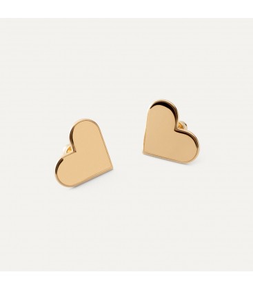 Small heart earrings, sterling silver 925
