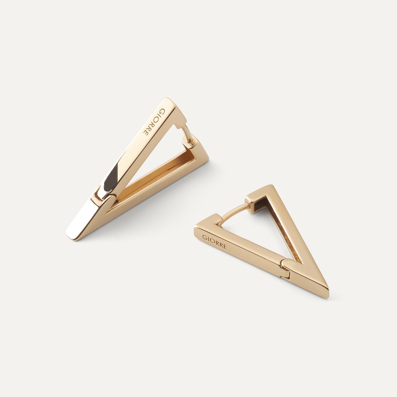 Triangles geometric earrings, sterling silver 925