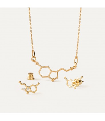 Gold-plated jewellery set - serotonin, sterling silver 925