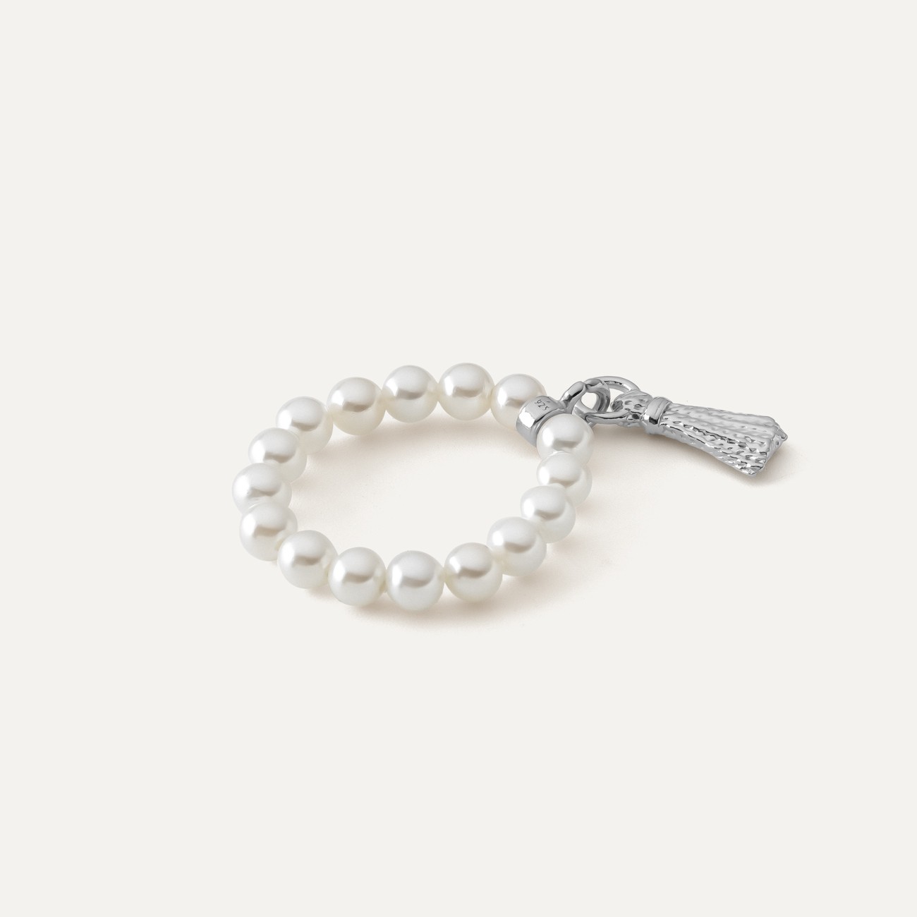 Flexibel perle ring, silber 925