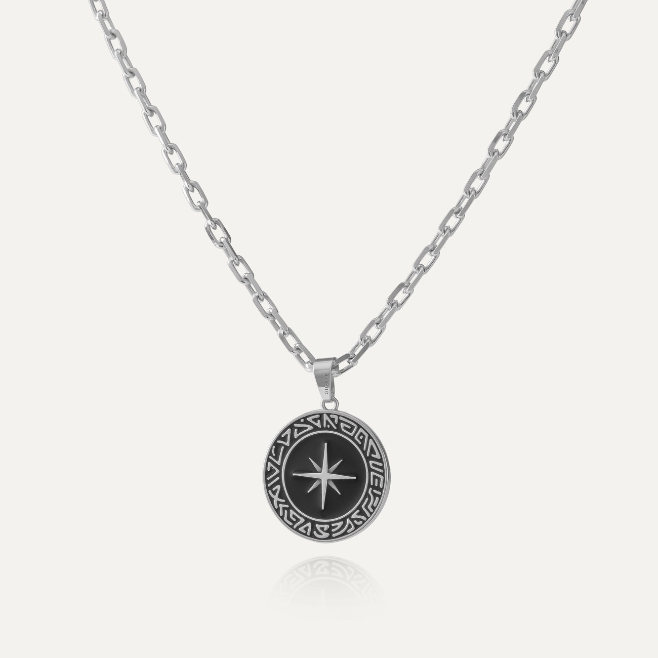 Męski naszyjnik kompas, srebro 925