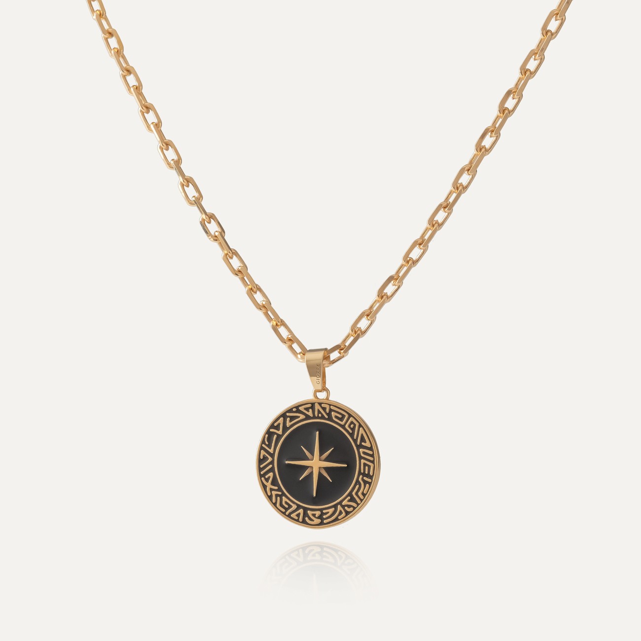 Kompass-Halskette für Herren, sterling silber 925