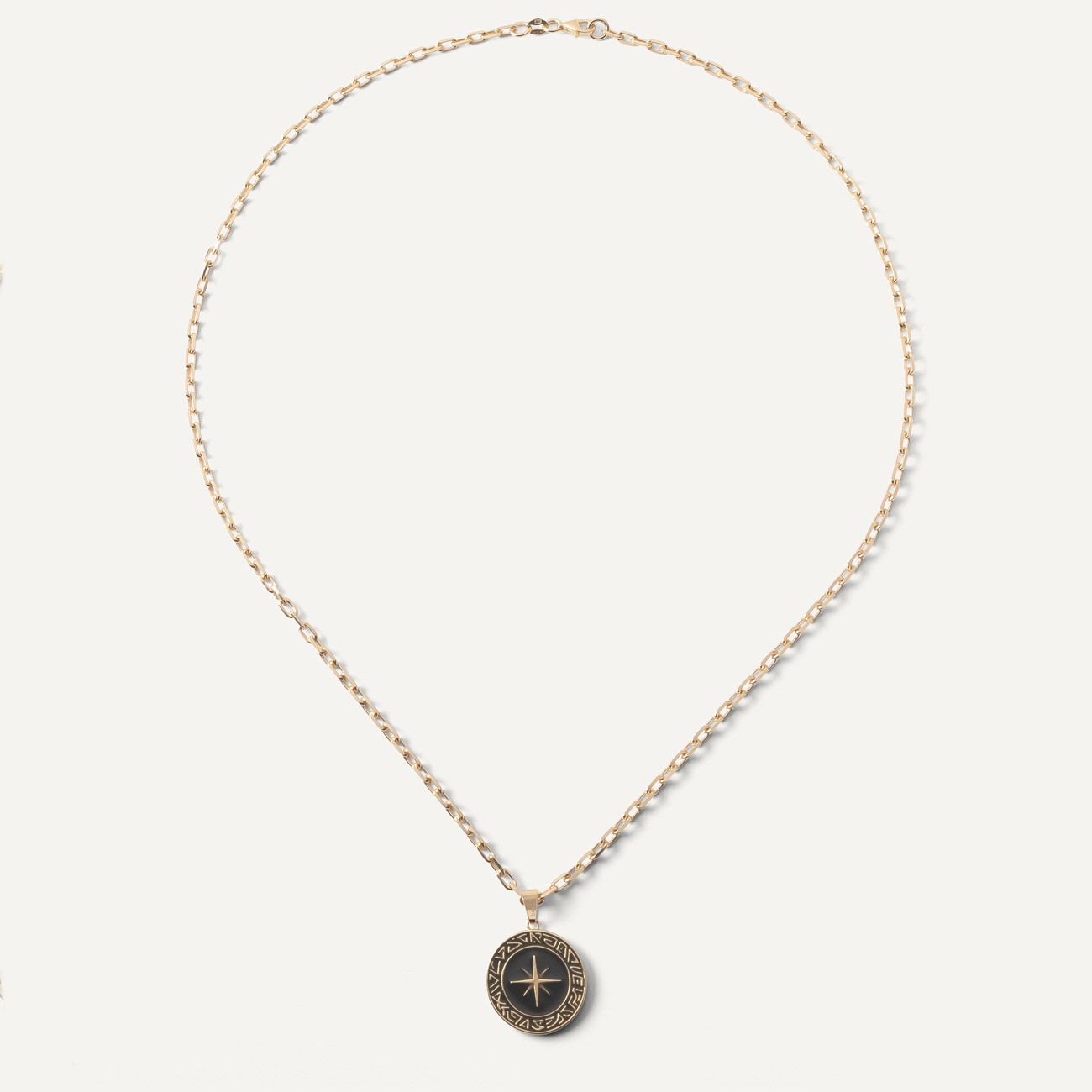 Kompass-Halskette für Herren, sterling silber 925