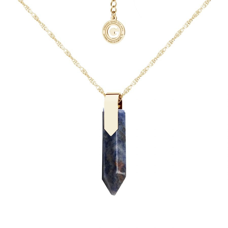 Silver icicle necklace - black onyx