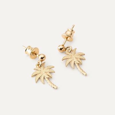 Palm tree earrings, sterling silver 925