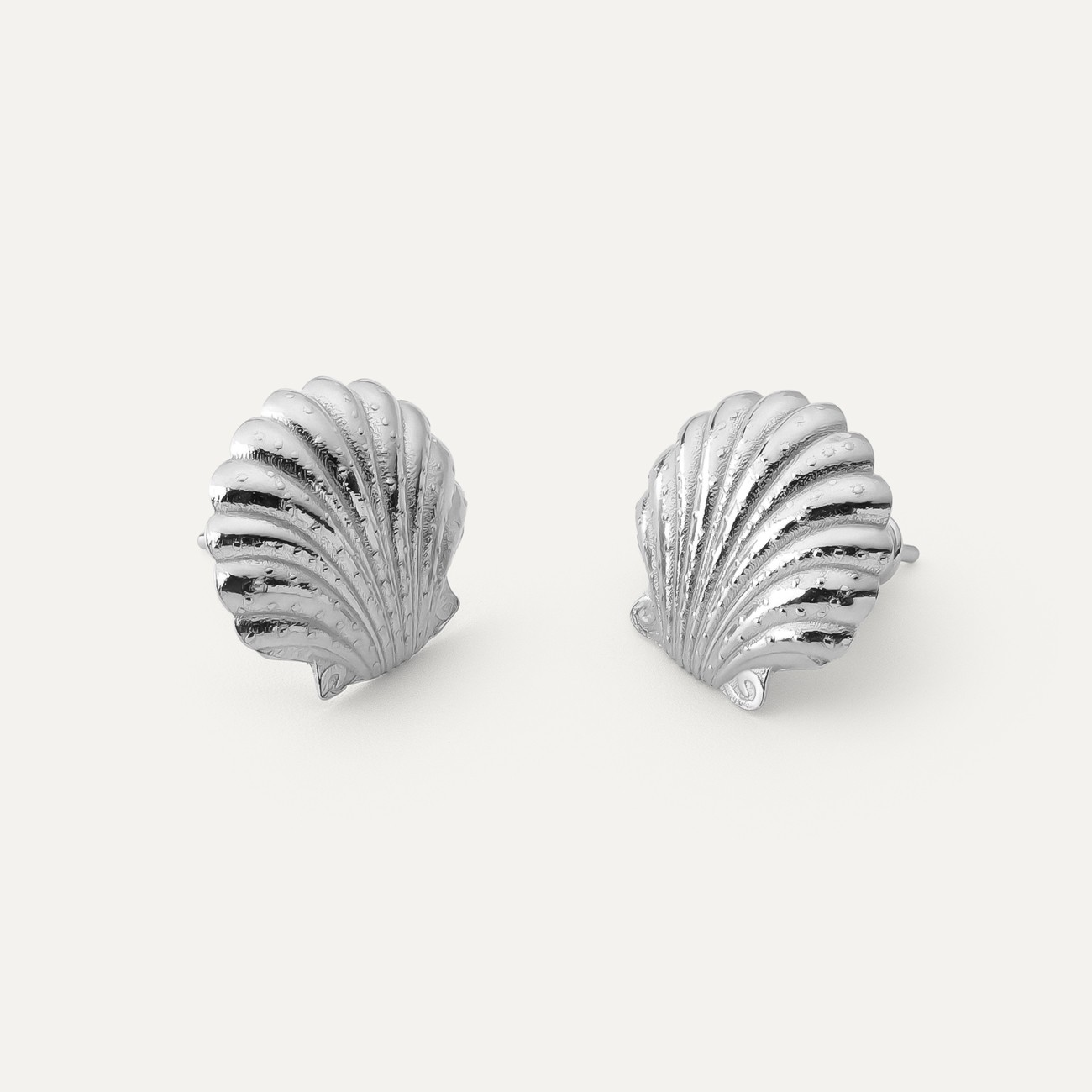 Seashell earrings, sterling silver 925