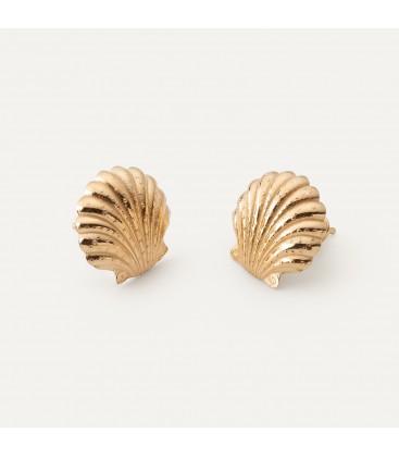Seashell earrings, sterling silver 925