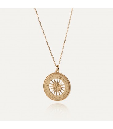 Compass necklace, sterling silver 925