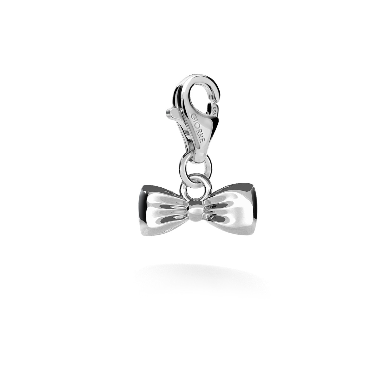 CHARM 32, BOW, SILVER 925, RHODIUM OR GOLD PLATED