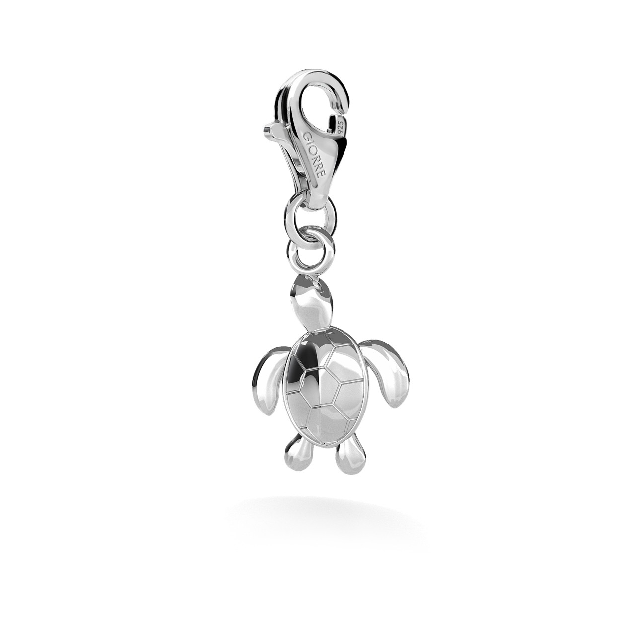 CHARM 39, TURTLE, SILVER 925, RHODIUM OR GOLD PLATED
