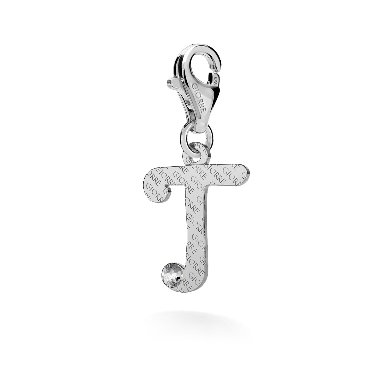 CHARM 28, LETTERS A - V, SILVER 925, RHODIUM OR GOLD PLATED