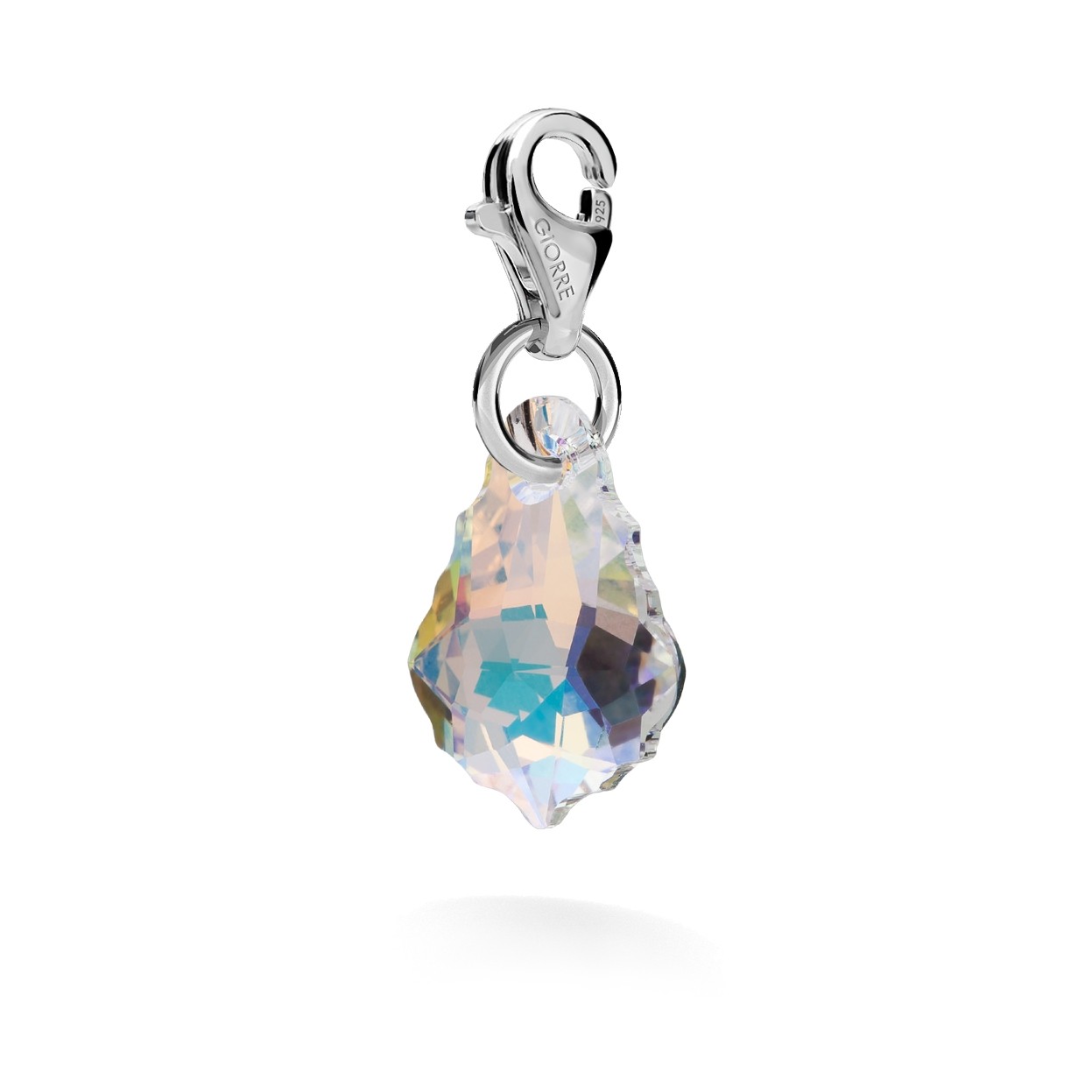 CHARMS 48, SWAROVSKI 6090 MM 16, STERLING SILVER (925) RHODIUM OR GOLD PLATED