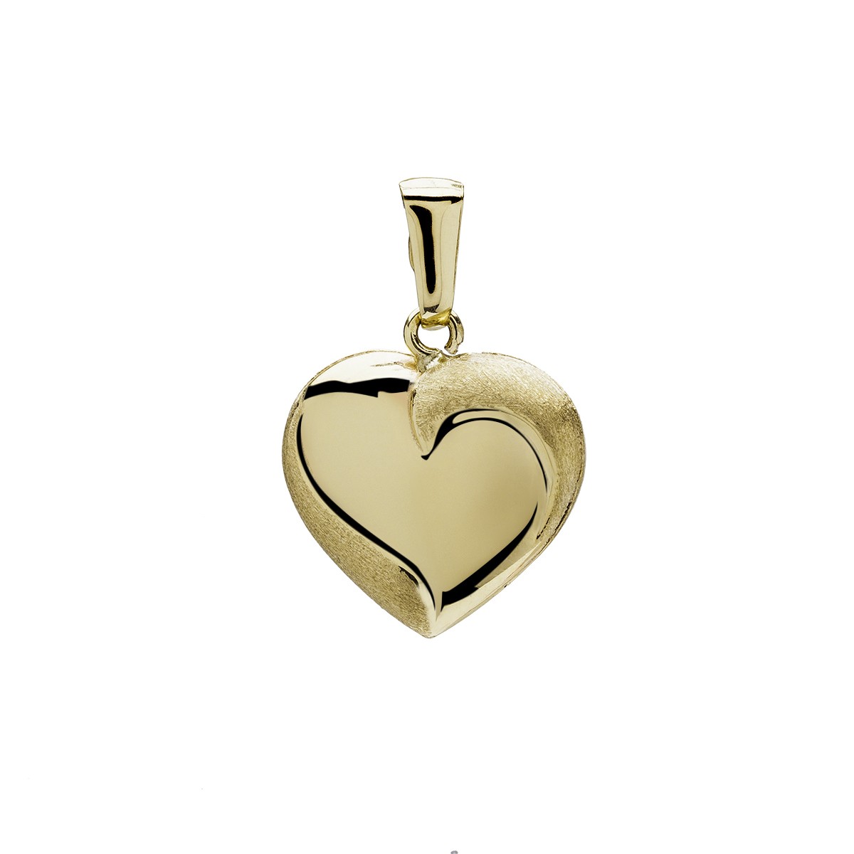 HEART WITH PATTERN PENDANT GOLD 14K