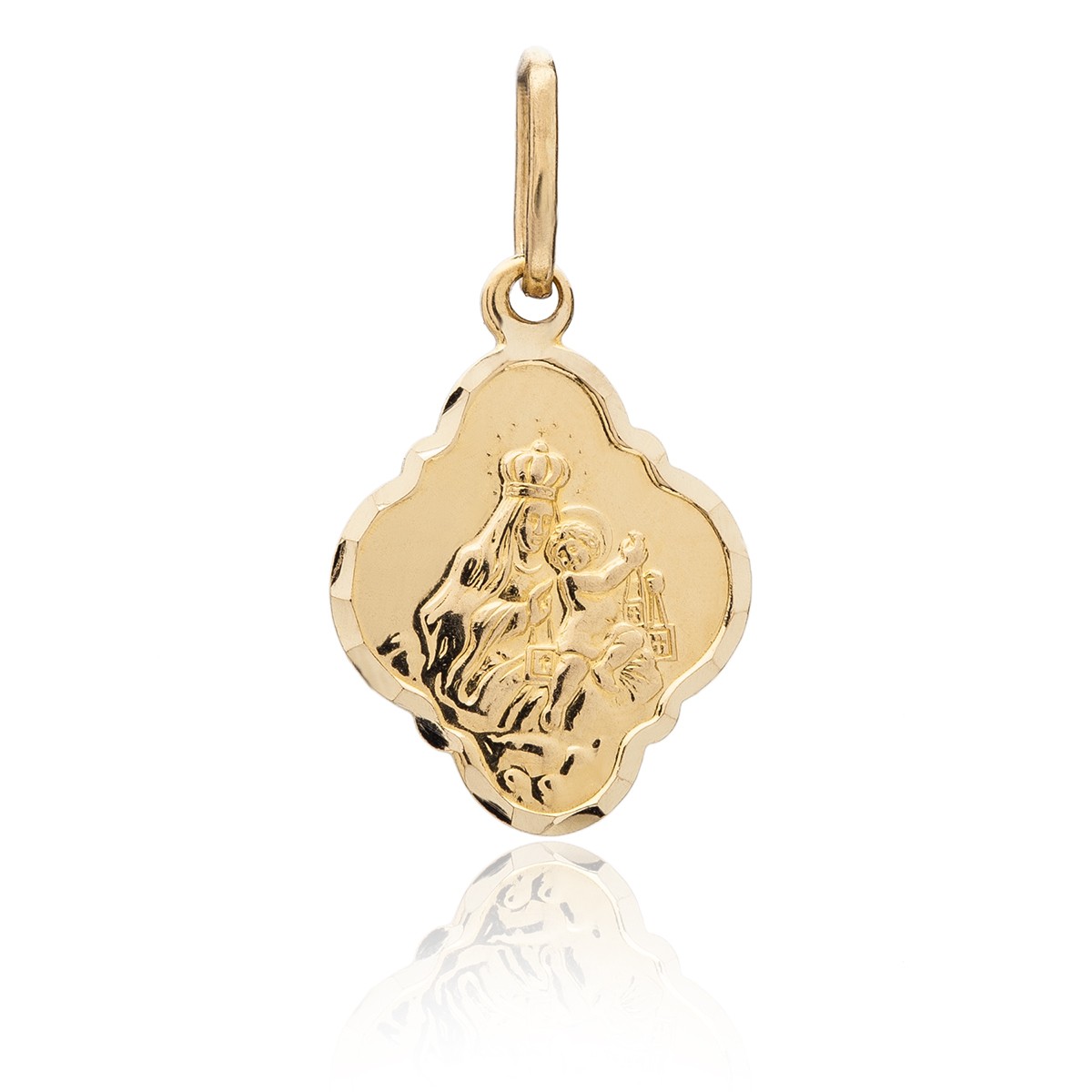 OUR LADY OF MERCY MEDALLION GOLD 14K