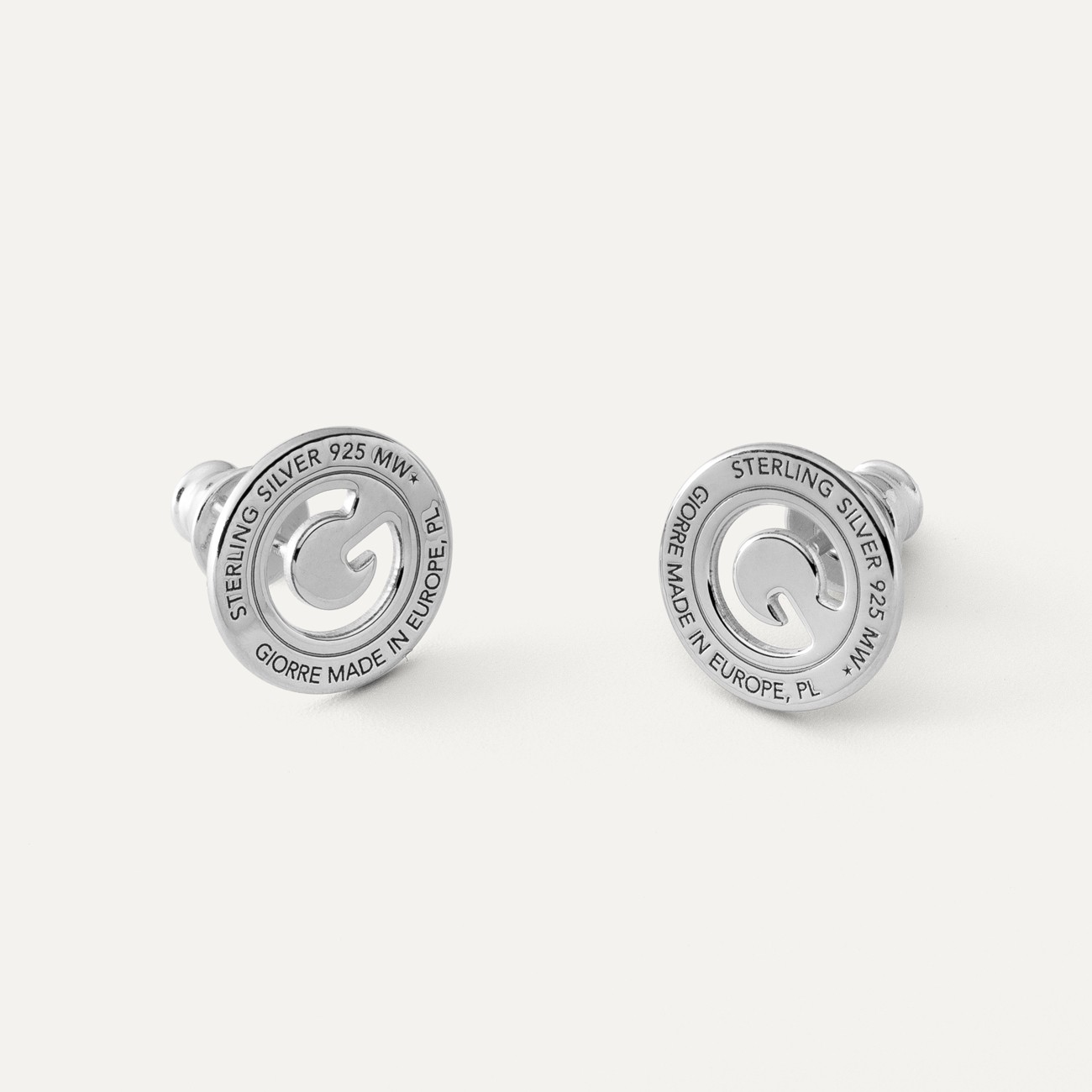 EARRINGS GIORRE BRAND, STERLING SILVER (925) RHODIUM OR GOLD PLATED